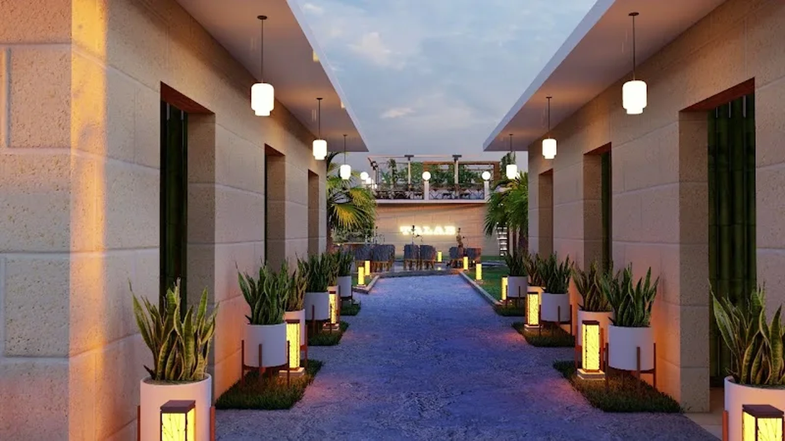 BuildsBay courtyard corridor